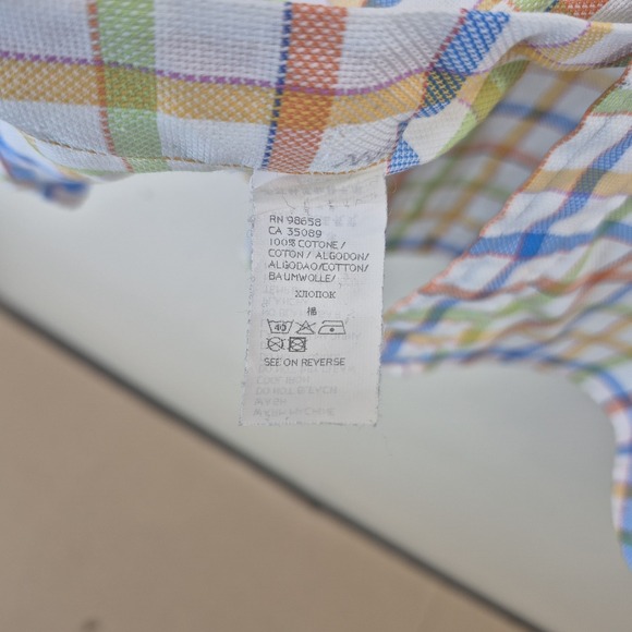 Paul & Shark Yachting Button Down Shirt Men's XL Check Plaid Made in Italy - Picture 5 of 10